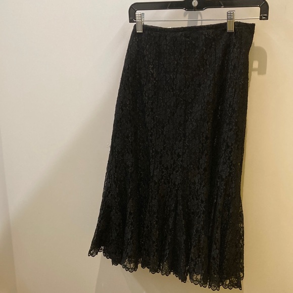 Joseph Ribkoff Lace Maxi Skirt Pull On Black Size 14 - Picture 1 of 1